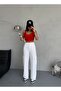 Gabardine Pants Wide-Leg Fit High Waist with Cargo Pockets - 3