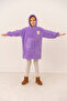 Wellsoft Double-Sided Fleece Kangaroo Hooded Children's Wearable Home Blanket Oversize Sweatshirt