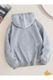 Xoxo Heart Print Off-Shoulder Seasonal Hooded Sweatshirt - 2