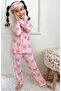 Pink Button Pajamas Set for Girls