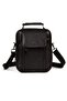 Men's Genuine Leather Steel Case Men's Handbag with Phone Compartment - 3