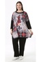 Women's Patterned Large Size Tunic - 6