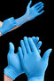 100 Pcs Blue Small Small Size Sanitary Plastic Gloves Nitrile Gloves - 3