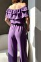 Lilac Ayrobin Fabric Madonna Collar Jumpsuit - 5