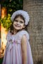 Girl's Evening Dress with Crown Accessory, Shoulder Ruffle Detail, Glitter and Bow, Girl's Birthday and Party Dress E - 5
