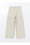 LCW Kids Elastic Waist Girl's Cargo Pants - 4
