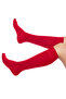 Bamboo Women's Knee-Length Red Soft Long Seamless Socks / Pants Socks / Non-Showing Socks - 4