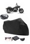 RKS Cruiser 250 Rear Bag Compatible Black Motorcycle Tarpaulin Waterproof Durable Fabric