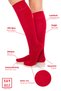Bamboo Women's Knee-Length Red Long Seamless Socks 3-Piece / Pants Socks / Skin-Free Socks - 2