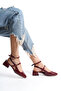 Open Back Square Toe Short Heel Daily Comfortable Ballerina Women's Heeled Shoes