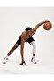 Basketball Single Leg Long 3/4 Sports Leggings Left Long Black White - 8