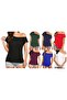 Women's One Shoulder Open Asymmetrical Cut Viscose Knitted Fabric Daily Casual Blouse - 3