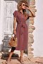 Red Shirt Collar Long Dress Mg1743
