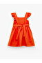 Dress Butterfly Sleeve Drawstring Waist Cotton - 2