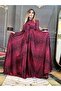 Evening Dress Maxi Satin Embroidered Lining Leopard with Belt Long Sleeve with Hijab High Quality - 2