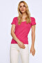 Round Neck Basic T-Shirt Fuchsia