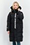 Women Brand Logo Parka Jackets, Black