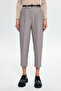 High Waist Belted Trousers Gray - 4