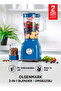 2-in-1 Large Capacity Countertop Blender Juicer Mixer Set 1.8 L 650 W Omsb2238 Blue/clear - 5