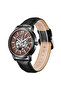 Kenneth Scott K24323-BLBH Men Automatic  Display Watch & Leather  Strap Black - 2