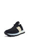 Black Color Lace-Up Flat Sole Women's Sneakers - 7