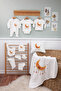 11 Piece Newborn Hospital Discharge Set Gilded Moon and Star Printed White Baby Set