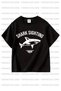 Shark Sighting Printed 3-Pack Unisex Black-White Kids T-Shirt - 2