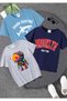 Astronaut Printed 3-Pack Unisex Light Blue-Grey-Navy Blue Children's T-Shirt