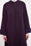 Plum Stone Embroidered Ferace - 6