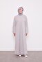 Gray Sequin Embroidered Belted Ferace - 4