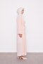 Salmon Sequin Embroidered Belted Ferace - 3
