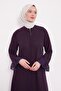 Plum Stone Embroidered Ferace - 5