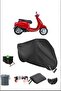 Black Paggıo Vespa150 Durable Lock Compatible Waterproof Motorcycle Tarpaulin