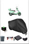 Black Yukı Gelato150 Durable Lock Compatible Waterproof Motorcycle Tarpaulin