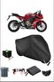 قماش القنب الأسود للدراجات النارية Honda Cbr650f ذو القفل المتين المتوافق مع الماء