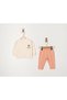 Organic Baby Girl's Floral Embroidered Seasonal 2-Piece Bottom Top Tracksuit Set