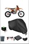 Black Ktm 125exc Durable Lock Compatible Waterproof Motorcycle Tarpaulin