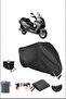 Black Asia Armada250 Durable Lock Compatible Waterproof Motorcycle Tarpaulin