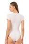 Özkan 0601 Women's Cotton Round Neck Short Sleeve Knitted Snap Body - 3