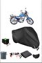 Black Falcon Sport100 Durable Lock Compatible Waterproof Motorcycle Tarpaulin