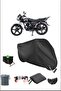 Black Mondıal 150Mgsuperboyx Durable Lock Compatible Waterproof Motorcycle Tarpaulin