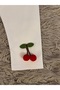 Pack of 2 Cherry Detailed Stretchy Rib Fabric Girl's Leggings - 3