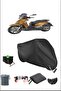 Black Aprılıa Scarabeo250 Durable Lock Compatible Waterproof Motorcycle Tarpaulin