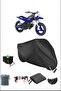 Black Yamaha Pw50 Durable Lock Compatible Waterproof Motorcycle Tarpaulin