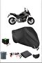 قماش القنب للدراجات النارية المقاوم للماء متوافق مع قفل متين من Honda Nc750s باللون الأسود