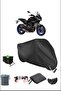 Black Yamaha Tracer700 Durable Lock Compatible Waterproof Motorcycle Tarpaulin