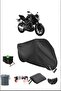 Black Yamaha Mt-125 Durable Lock Compatible Waterproof Motorcycle Tarpaulin