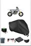 قماش القنب الأسود Husqvarna Tc50mini المتين المتوافق مع القماش المشمع المقاوم للماء للدراجات النارية