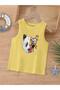 Cartoon Character Printed Sleeveless Children's T-Shirt