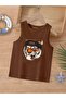 Cartoon Character Printed Sleeveless Children's T-Shirt